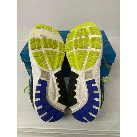-646 Brooks Ghost 11, Blue/Yellow, Running Shoes-US 12 Mens