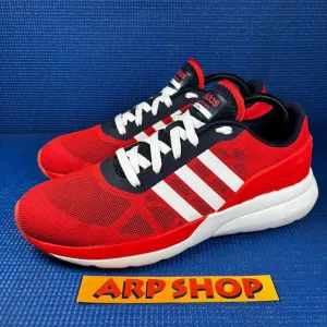 🔴 ADIDAS CLOUDFOAM FLOW Men`s Size 10 Red Blue Athletic Running Shoes AQ1316