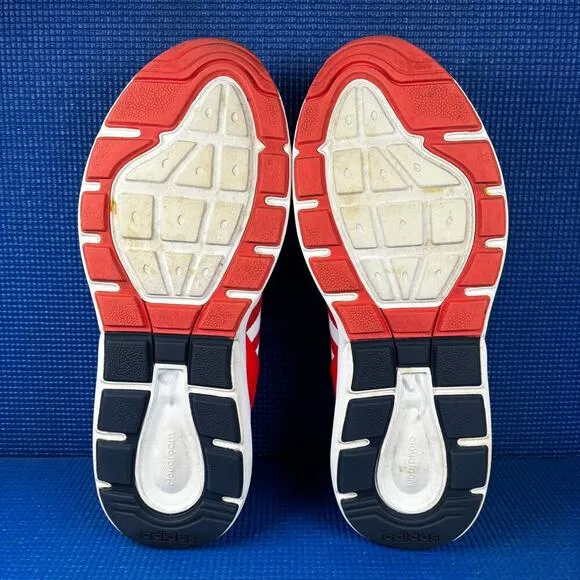 🔴 ADIDAS CLOUDFOAM FLOW Men`s Size 10 Red Blue Athletic Running Shoes AQ1316