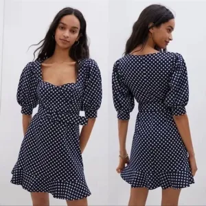 - Anthropologie - Hutch Jenessa Floral Polka Dot Mini Dress