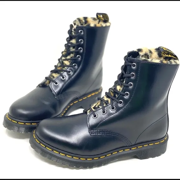 - Dr. Martens 1460 Serena Leo Faux Fur Lined Boots.