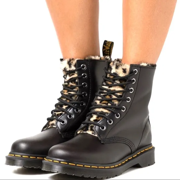 - Dr. Martens 1460 Serena Leo Faux Fur Lined Boots.
