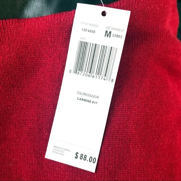 ❤️ EIGHT EIGHT EIGHT CARMINE DARK RED KNIT DRESS!