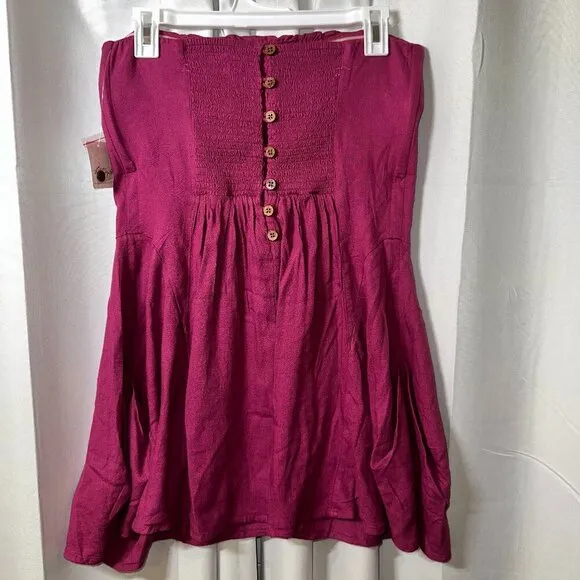 🌺 Free People Free-est Sea Shell Mini Dress - Size M - Brushed Mauve - NWT 🌺