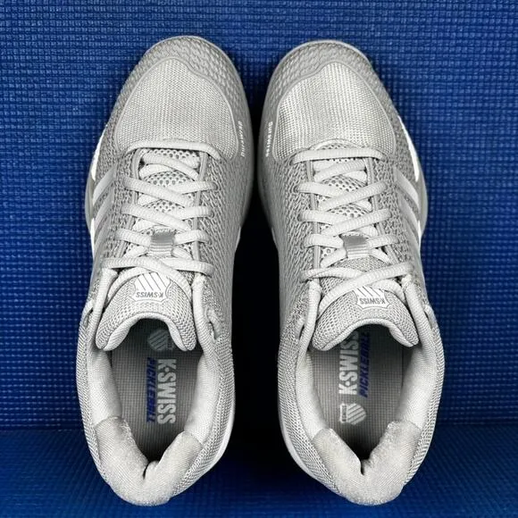 🔴 KSWISS EXPRESS LIGHT Women`s Size 7 Grey White Pickleball Shoes 96563-072-M