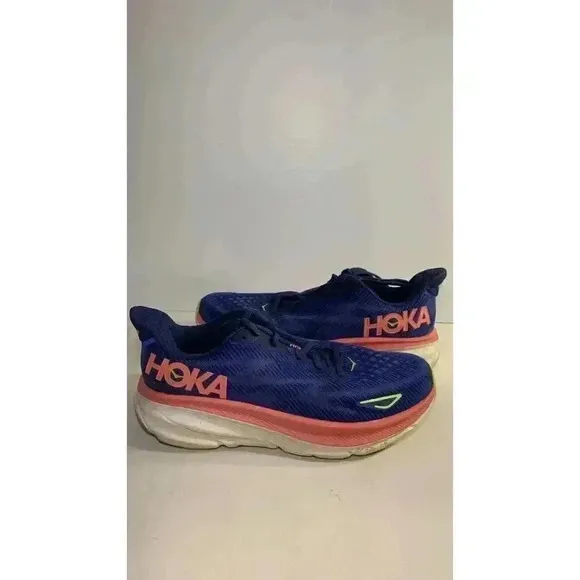 .1539 Hoka Clifton 9, Blue/Pink, Womens Running Shoes-US 10 Womens