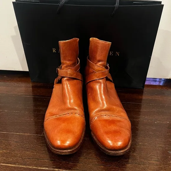 1970'S Men’s POLO RALPH LAUREN LEATHER DRESS BOOTS