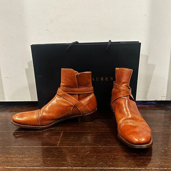 1970'S Men’s POLO RALPH LAUREN LEATHER DRESS BOOTS
