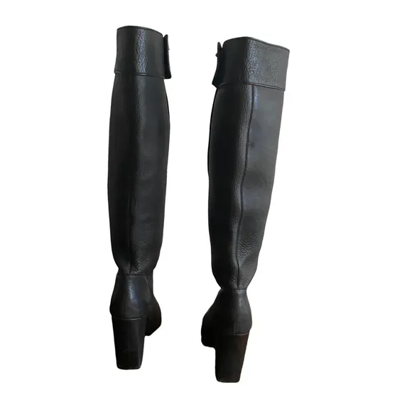 3.1 Phillip Lim Moss Tall Black Knee High Heeled Boots SZ 37