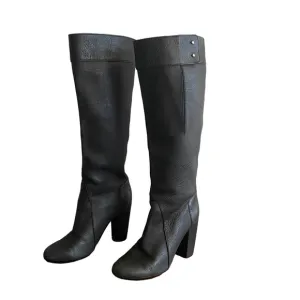 3.1 Phillip Lim Moss Tall Black Knee High Heeled Boots SZ 37