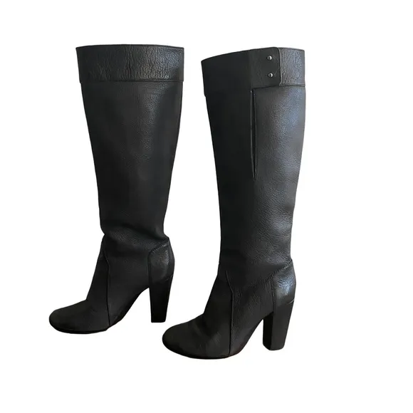 3.1 Phillip Lim Moss Tall Black Knee High Heeled Boots SZ 37