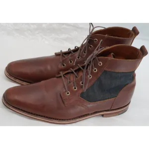 $499.00 HELM Boots Men's Lace-up Leather Brown MADE IN USA - Size 10