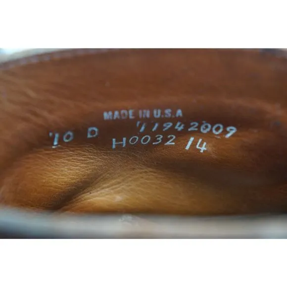 $499.00 HELM Boots Men's Lace-up Leather Brown MADE IN USA - Size 10