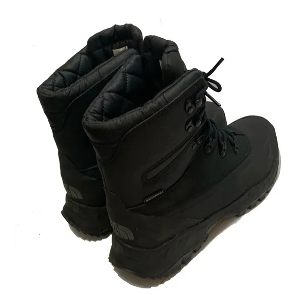 8.5 / The north face thermoball boots mens Black Lace-Up Winter Boots waterproof