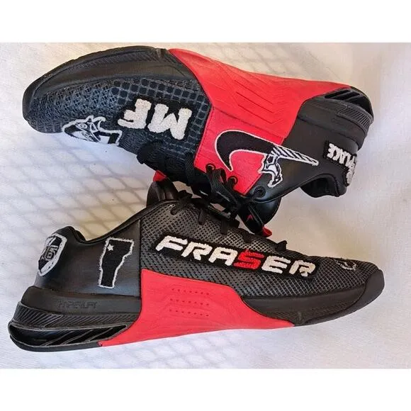 9 Men's Nike Metcon 8 MF 'Mat Fraser' Shoes Black Red DO9387 001