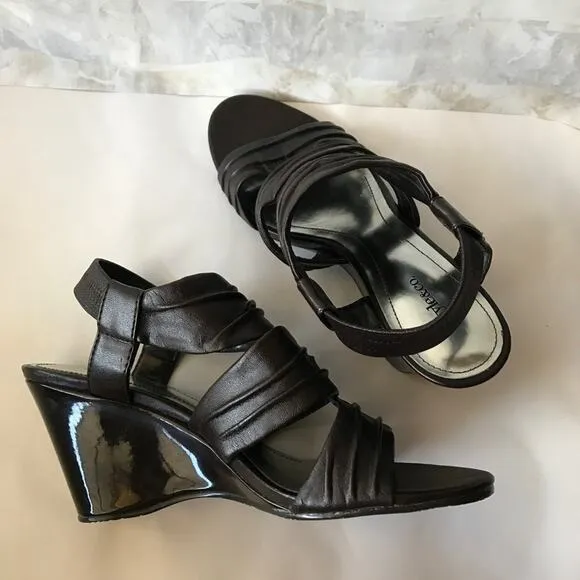 A8). Style &amp; Co Open Toes Wedges Dark Chocolate 5.5M