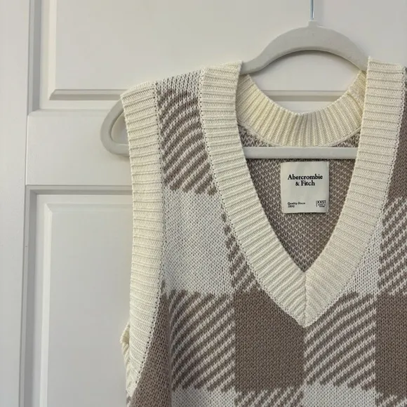 Abercrombie &amp; Fitch Sweater Vest Mini Dress Check