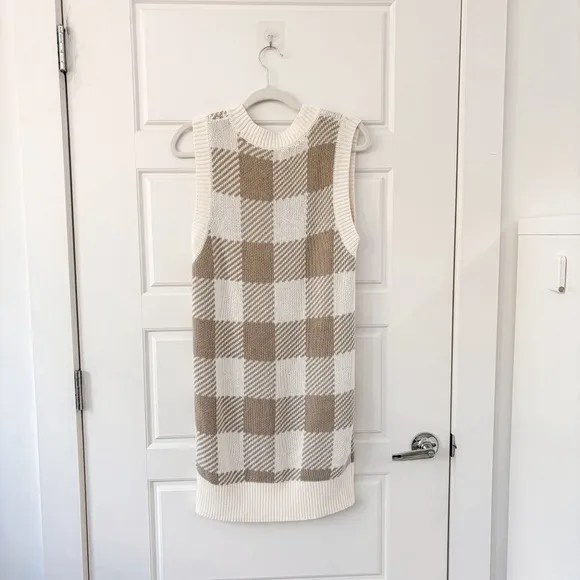 Abercrombie &amp; Fitch Sweater Vest Mini Dress Check