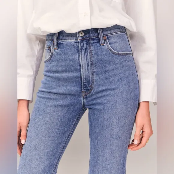 Abercrombie &amp; Fitch The Ankle Straight Ultra High Rise Plus Size 35/20 NWT