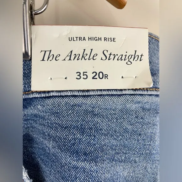 Abercrombie &amp; Fitch The Ankle Straight Ultra High Rise Plus Size 35/20 NWT