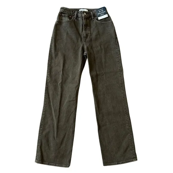 Abercrombie and Fitch High Rise 90s Relaxed Curve Love Brown Jeans NWT 26/2R
