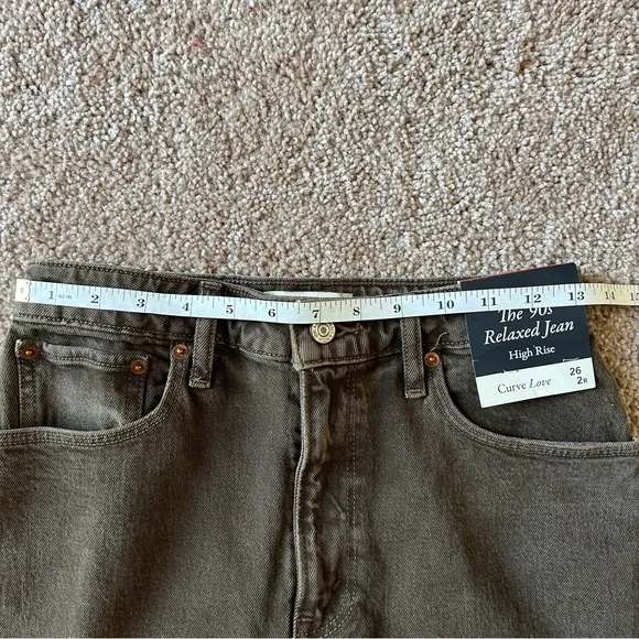 Abercrombie and Fitch High Rise 90s Relaxed Curve Love Brown Jeans NWT 26/2R