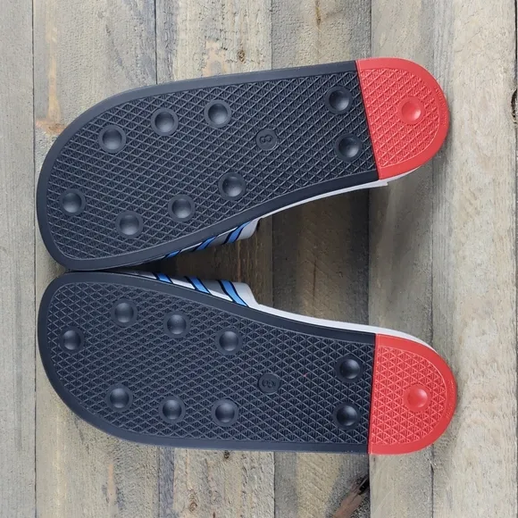 adidas adilette Premium Men's Slides Sandals Grey/Blue/Red