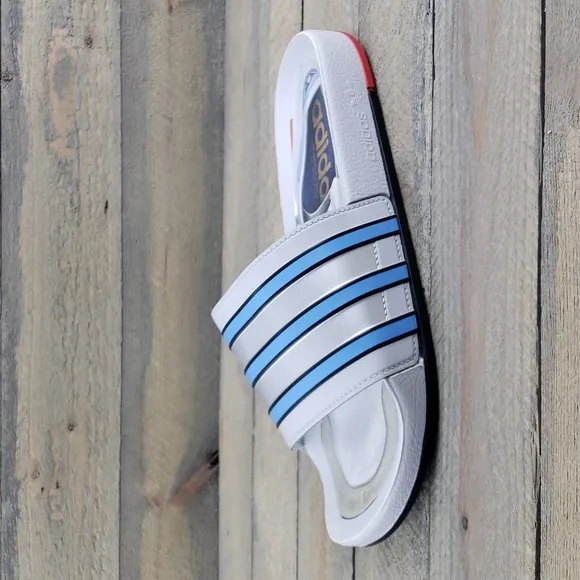 adidas adilette Premium Men's Slides Sandals Grey/Blue/Red