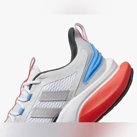 Adidas AlphaBounce   White Silver Red Blue Running Shoes HP6139 Men Size‎ 10 NEW