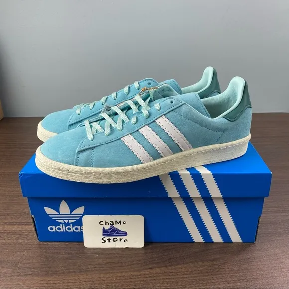 adidas CAMPUS 80S Light Aqua Cloud White Off White Shoes IF5336 Men’s Sz 12