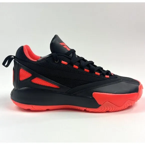 Adidas Dame Certified 2 Low Mens 8.5 Black Red Basketball Shoes Lillard IE7791