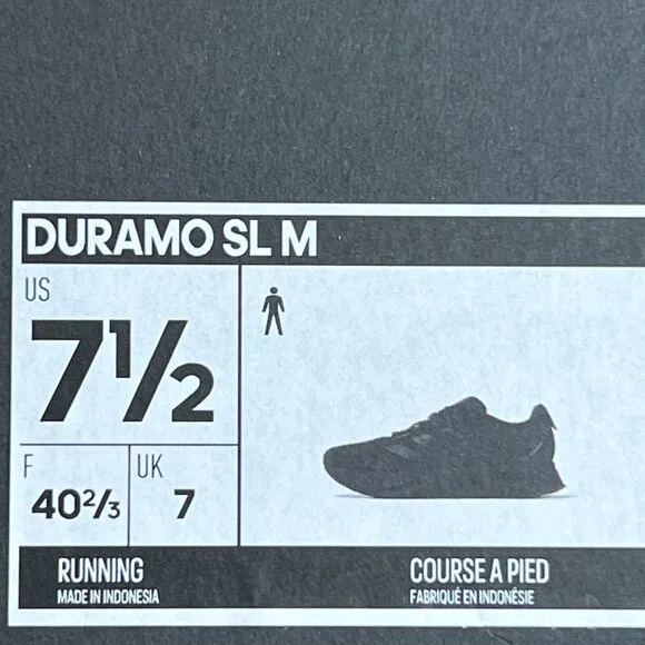 Adidas Duramo SL Running Sneaker Athletic Shoes Men's Sizes 7.5 &amp; 10 Core Black