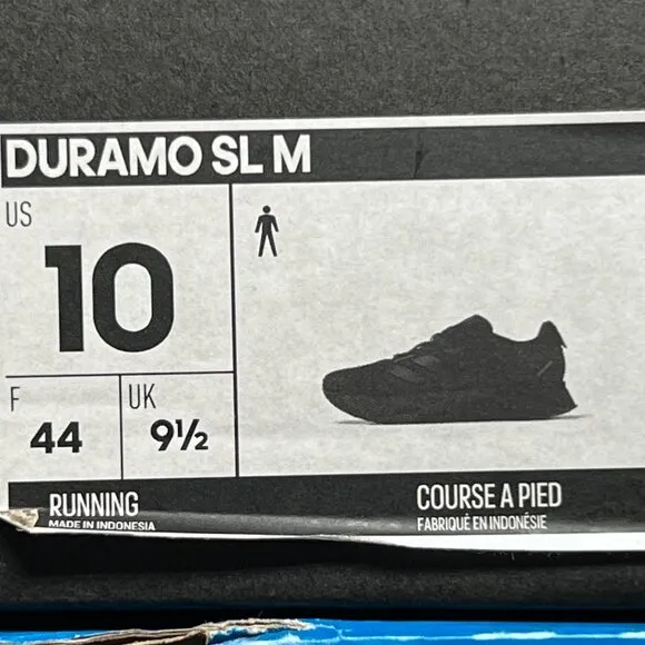 Adidas Duramo SL Running Sneaker Athletic Shoes Men's Sizes 7.5 &amp; 10 Core Black