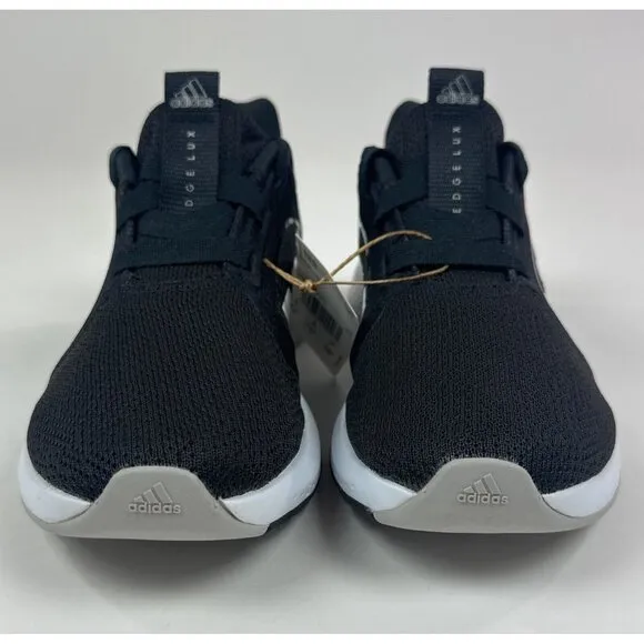 adidas Edge Lux 5 Womens 6.5 Black White Silver Running Shoes Sneakers GX0588