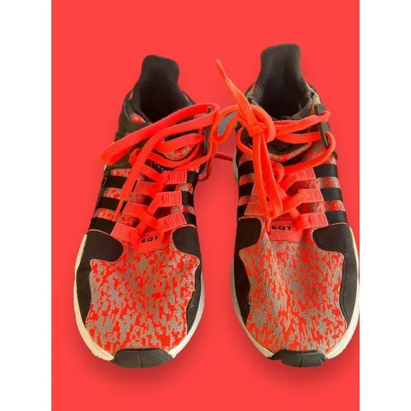 ADIDAS Equipment Support ADV Running Shoes Size 13 Black Pink White Red EQT Mens