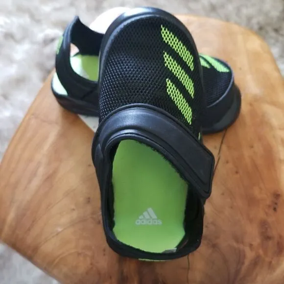 ADIDAS FortaSwim I Toddler Boys Swim Ready Sandals in Black &amp; Green