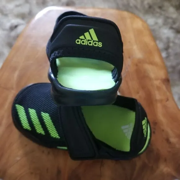 ADIDAS FortaSwim I Toddler Boys Swim Ready Sandals in Black &amp; Green