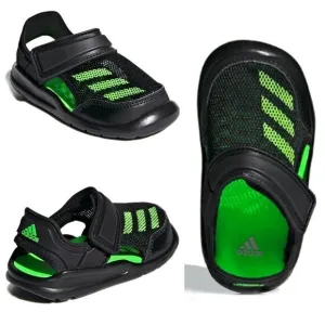 ADIDAS FortaSwim I Toddler Boys Swim Ready Sandals in Black &amp; Green