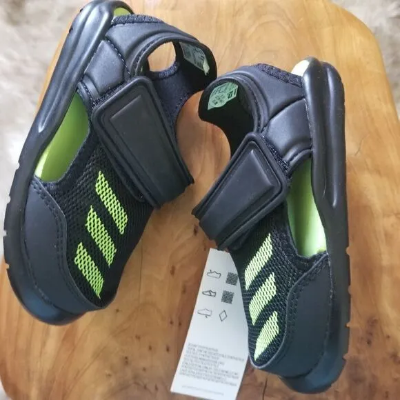 ADIDAS FortaSwim I Toddler Boys Swim Ready Sandals in Black &amp; Green