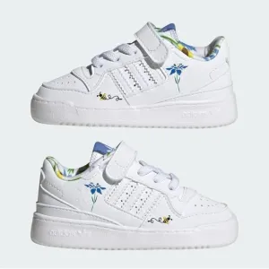Adidas Forum Low Save The Bees White Toddler Sneakers with Floral Design