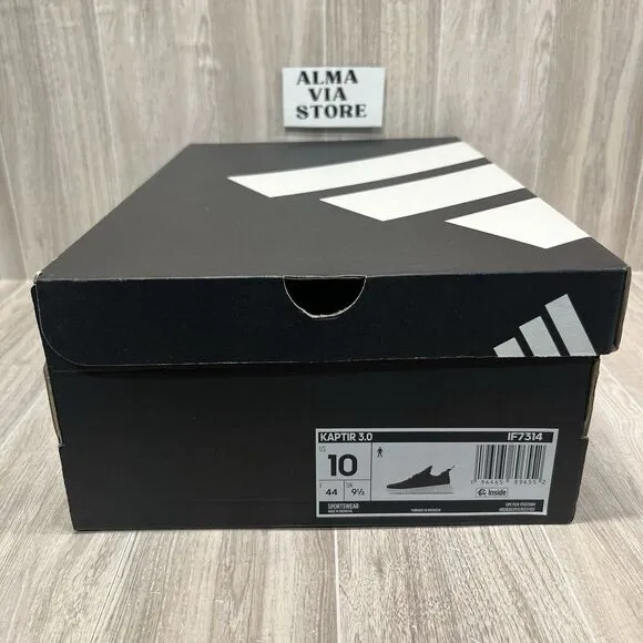 Adidas Kaptir 3.0 Black White Running Shoes Sneakers IF7314 Men’s Size 10