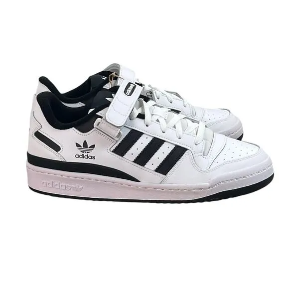 adidas Men's Forum Low Black/White Shoes Size 10.5 10 1/2 FY7757