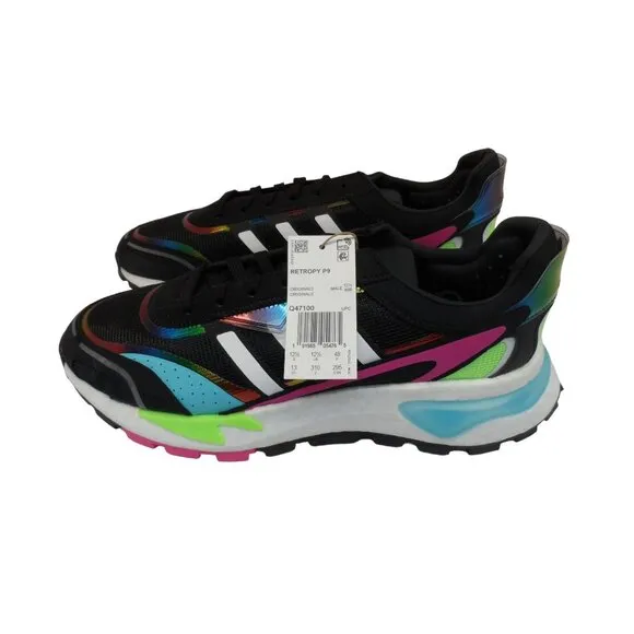 Adidas Men's Retropy Pg Athletic Running Shoes Black Multi Size 13M