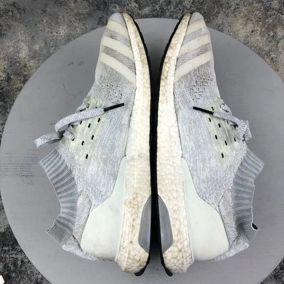 Adidas Men's Size 13 UltraBoost Uncaged White Tint Grey Knit Sneakers DA9157
