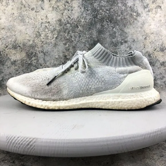 Adidas Men's Size 13 UltraBoost Uncaged White Tint Grey Knit Sneakers DA9157