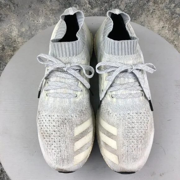 Adidas Men's Size 13 UltraBoost Uncaged White Tint Grey Knit Sneakers DA9157