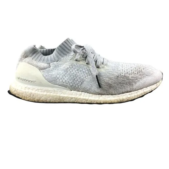 Adidas Men's Size 13 UltraBoost Uncaged White Tint Grey Knit Sneakers DA9157