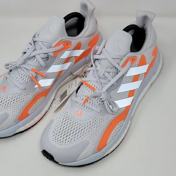 Adidas Men's Solar Boost 3 M Running Shoes FY0316 White/Orange Multi Size 8 New