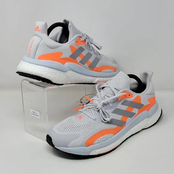 Adidas Men's Solar Boost 3 M Running Shoes FY0316 White/Orange Multi Size 8 New