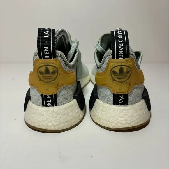 ADIDAS NMD R1 Sneakers Mens 7.5 Vapour Green Gold Boost Running Athletic Shoes